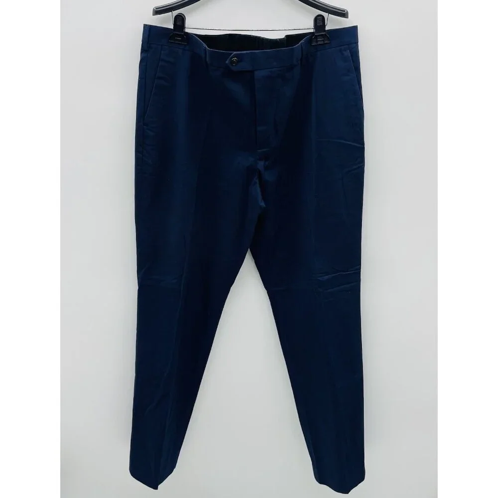 J Crew Mens Size 38W x‎ 34L Bowery Dress Pant in Stretch Chino Navy BQ425 $128